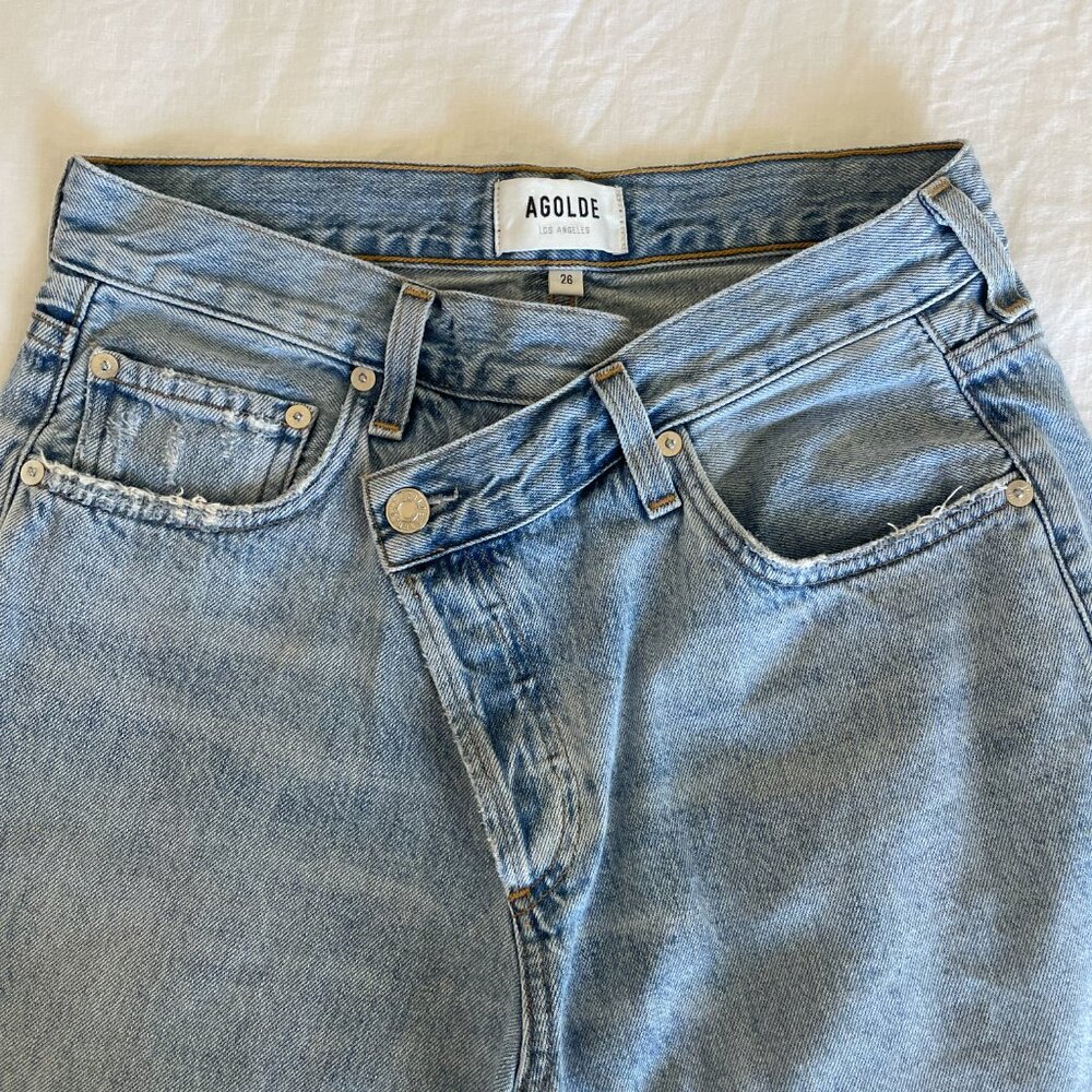 AGOLDE Crisscross Relaxed Straight-Leg Jeans | Size 26